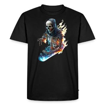 Skeleton de patineur - T-shirt Premium bio Homme - noir - Devant - Nico (187cm)