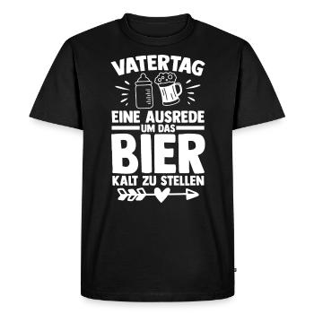 Dad Beer Father Father's Day - Men's Premium Organic T-Shirt - black - Front - Nico (187cm)