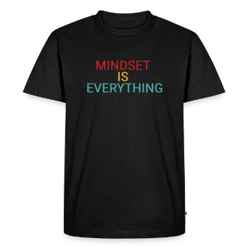 Mindset is everything - Men's Premium Organic T-Shirt - black - Front - Nico (187cm)