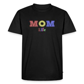 La vie de maman - T-shirt Premium bio Homme - noir - Devant - Nico (187cm)