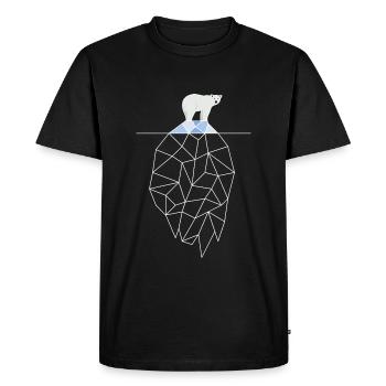 Polar bear on - Men's Premium Organic T-Shirt - black - Front - Nico (187cm)