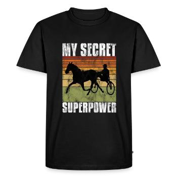 Ma course secrète de superpuissance Trabreiter Sulky - T-shirt Premium bio Homme - noir - Devant - Nico (187cm)