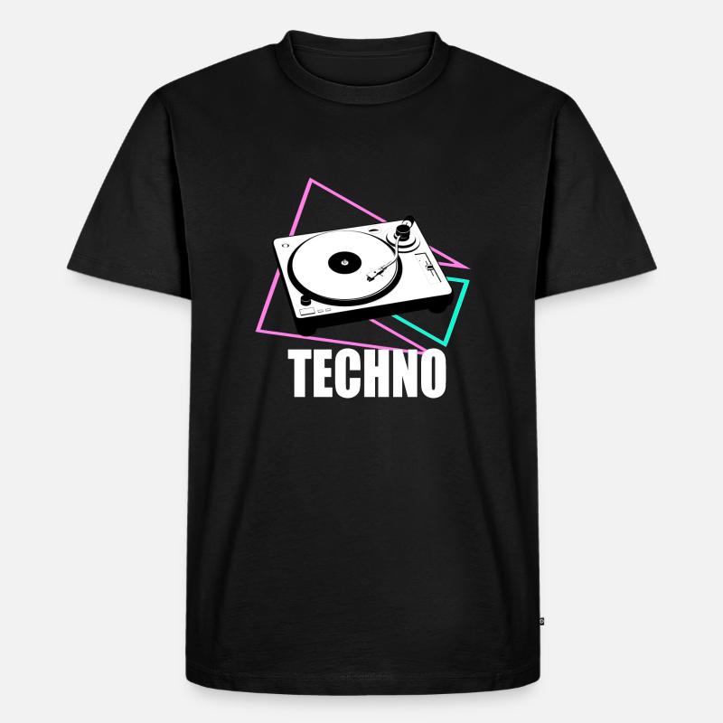 Techno-Decks - Männer Premium Bio T-Shirt - Schwarz