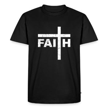 Foi - T-shirt Premium bio Homme - noir - Devant - Nico (187cm)