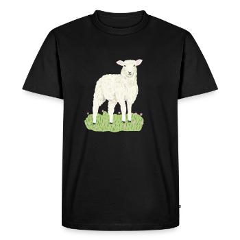 Brebis douce - T-shirt Premium bio Homme - noir - Devant - Nico (187cm)