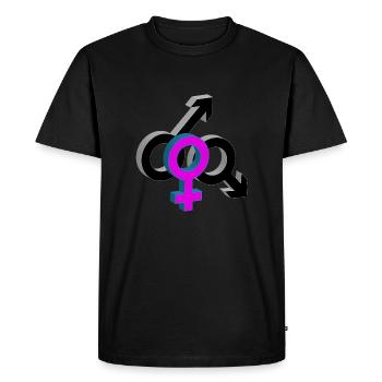 Wifesharing 3D Impression - T-shirt Premium bio Homme - noir - Devant - Nico (187cm)