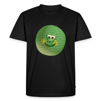 Drôle de melon de miellat - T-shirt Premium bio Homme - noir - Devant - Nico (187cm)