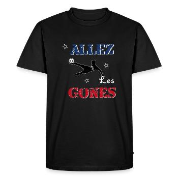Allez les gones - T-shirt Premium bio Homme - noir - Devant - Nico (187cm)