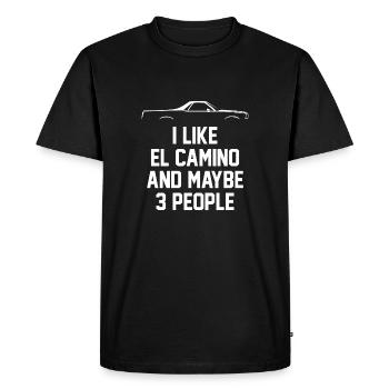 J’AIME EL CAMINO ET PEUT-ÊTRE 3 PERSONNES - T-shirt Premium bio Homme - noir - Devant - Nico (187cm)
