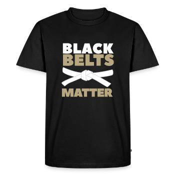 judo ceinture noire karaté combat compétition - T-shirt Premium bio Homme - noir - Devant - Nico (187cm)
