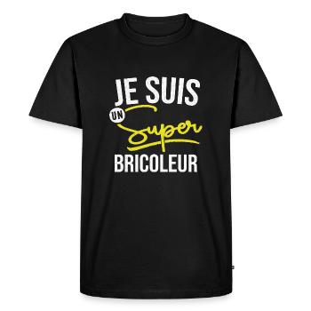 Un Super Bricoleur Cadeau Homme Humour Drôle - T-shirt Premium bio Homme - noir - Devant - Nico (187cm)