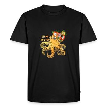 Ocean Sublimation - Men's Premium Organic T-Shirt - black - Front - Nico (187cm)