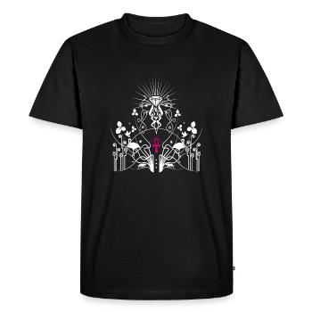 La Croix d'ankh, symbole de vie et de fécondité - T-shirt Premium bio Homme - noir - Devant - Nico (187cm)