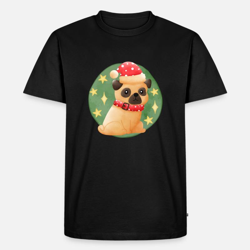 14W Christmas Mops - Männer Premium Bio T-Shirt - Schwarz