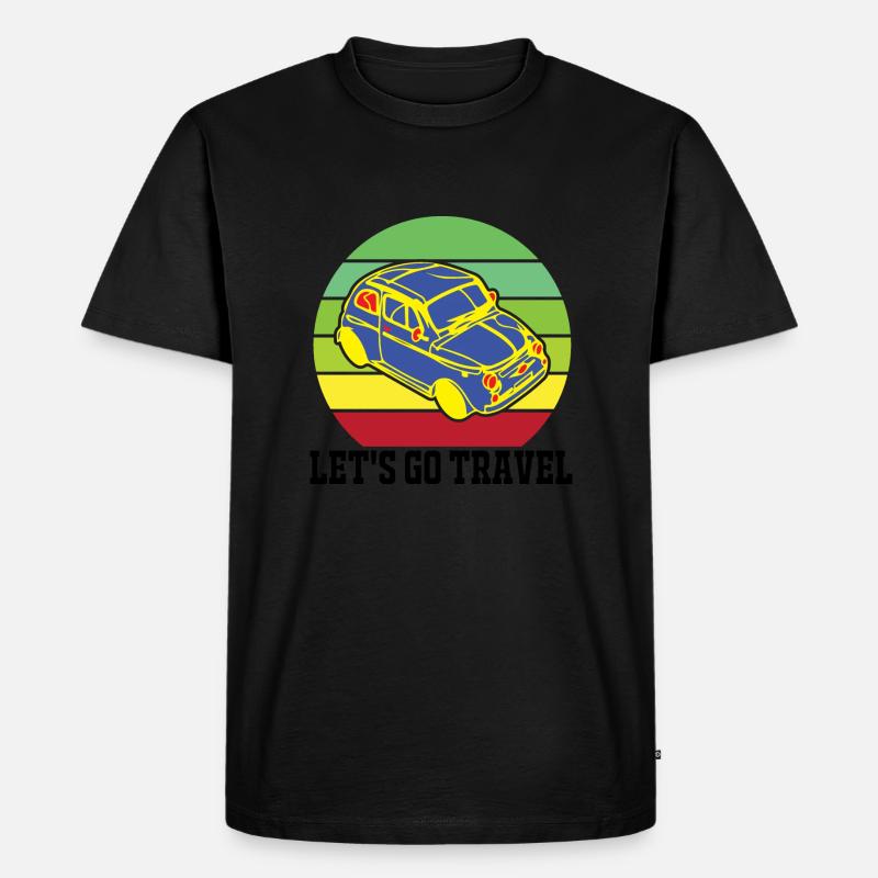 lass uns reisen - Männer Premium Bio T-Shirt - Schwarz