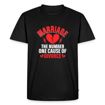 Marriage - The Number One Cause Of Divorce Divorce - Men's Premium Organic T-Shirt - black - Front - Nico (187cm)