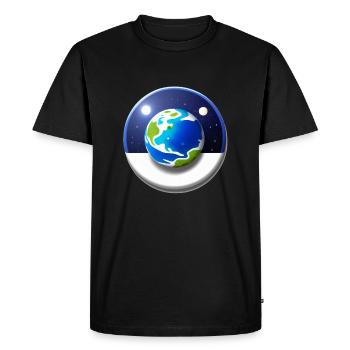3d Cartoon Depiction of Planet Earth 12 - Men's Premium Organic T-Shirt - black - Front - Nico (187cm)