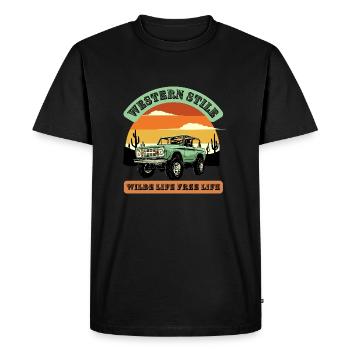 Ambiance sauvage de voiture - T-shirt Premium bio Homme - noir - Devant - Nico (187cm)
