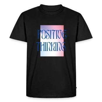 Positive Thinking - Colourful - Men's Premium Organic T-Shirt - black - Front - Nico (187cm)