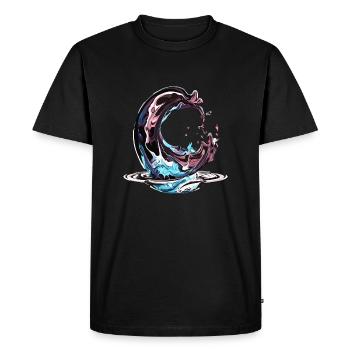 Gouttes de chrome - T-shirt Premium bio Homme - noir - Devant - Nico (187cm)