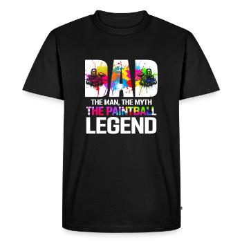 Dad The Man The Myth The Paintball Legend Tactical - Men's Premium Organic T-Shirt - black - Front - Nico (187cm)