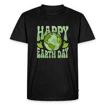 Bonne Journée de la Terre Planète Environnementale - T-shirt Premium bio Homme - noir - Devant - Nico (187cm)