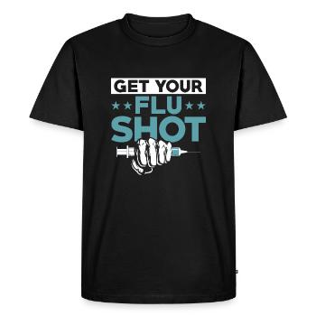Faites-vous vacciner contre la grippe Aidant aidant - T-shirt Premium bio Homme - noir - Devant - Nico (187cm)