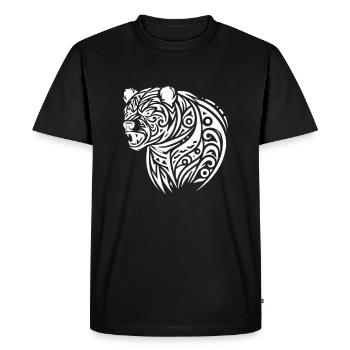 Bear Grizzly - Men's Premium Organic T-Shirt - black - Front - Nico (187cm)