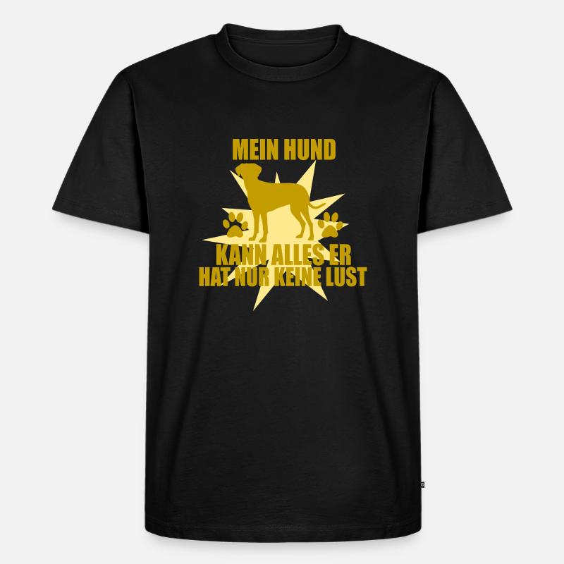 7 - Männer Premium Bio T-Shirt - Schwarz