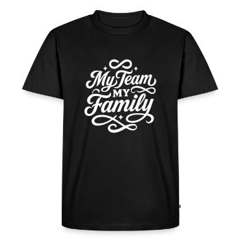 Équipe Famille pour toujours - T-shirt Premium bio Homme - noir - Devant - Nico (187cm)