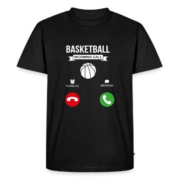 Le basket-ball appelle - T-shirt Premium bio Homme - noir - Devant - Nico (187cm)