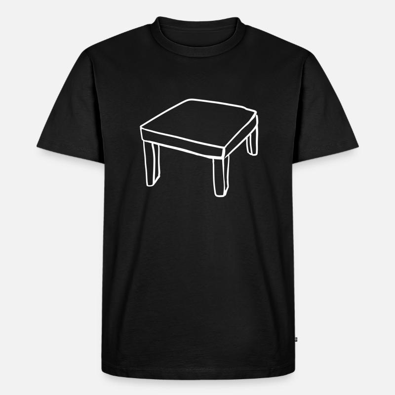 Tisch Möbel Cartoon symbol - Männer Premium Bio T-Shirt - Schwarz