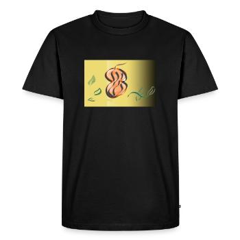 Citrouille - T-shirt Premium bio Homme - noir - Devant - Nico (187cm)