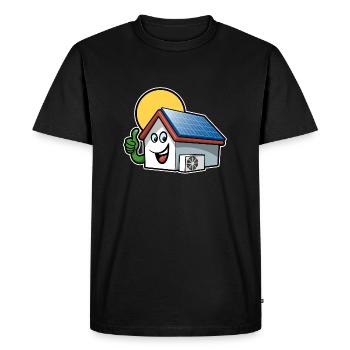 Renewable Energy - Solar Cell - Heat Pump - Men's Premium Organic T-Shirt - black - Front - Nico (187cm)