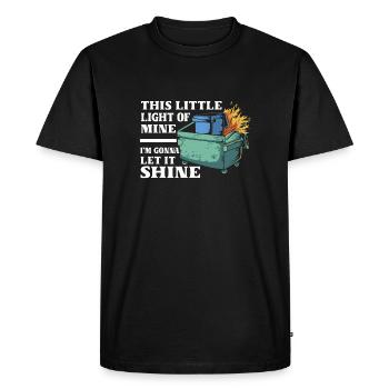 Cette petite lumière qui est la mienne, je vais la laisser briller - T-shirt Premium bio Homme - noir - Devant - Nico (187cm)