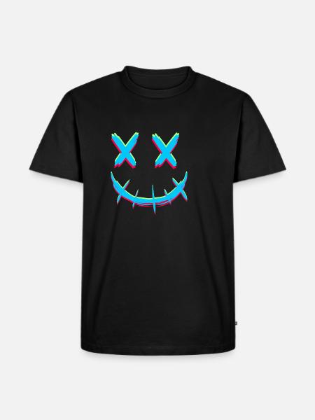 Sorridi con x occhi - Maglietta ecologica premium da uomo - nero