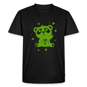 Ours - Panda Forêt Nature Liberté Sauvage - T-shirt Premium bio Homme - noir - Devant - Nico (187cm)