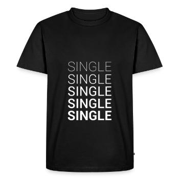 Single Solo Single Dating - T-shirt Premium bio Homme - noir - Devant - Nico (187cm)