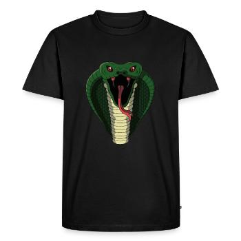 Serpent Serpent Portrait - T-shirt Premium bio Homme - noir - Devant - Nico (187cm)