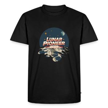 Pionnier lunaire 2025 - T-shirt Premium bio Homme - noir - Devant - Nico (187cm)