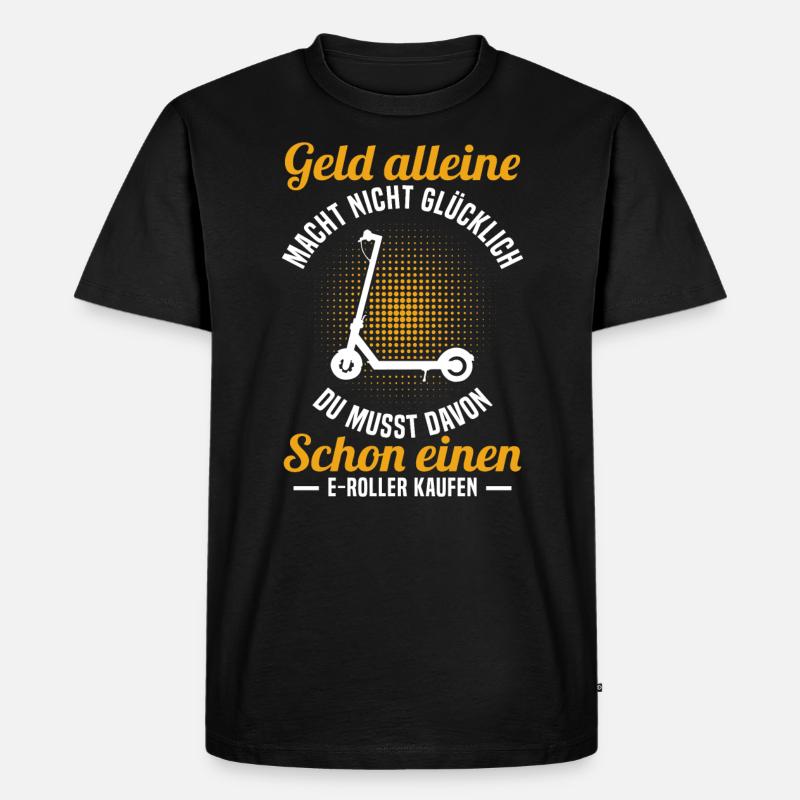 E-Roller Roller E-Scooter - Männer Premium Bio T-Shirt - Schwarz
