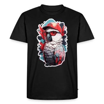 Cockatoos Parrot Cool Sunglasses Casquette de baseball - T-shirt Premium bio Homme - noir - Devant - Nico (187cm)