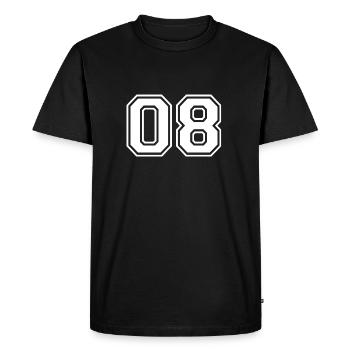 08 - AMERICAN FOOTBALL - jersey shirt motif - Men's Premium Organic T-Shirt - black - Front - Nico (187cm)
