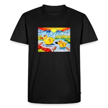 Happy Color Happy World - T-shirt Premium bio Homme - noir - Devant - Nico (187cm)