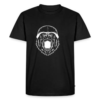 Poison de réhabilitation de la faune de l’ours polaire en colère - T-shirt Premium bio Homme - noir - Devant - Nico (187cm)