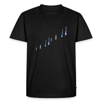 blue water drops line water - Men's Premium Organic T-Shirt - black - Front - Nico (187cm)
