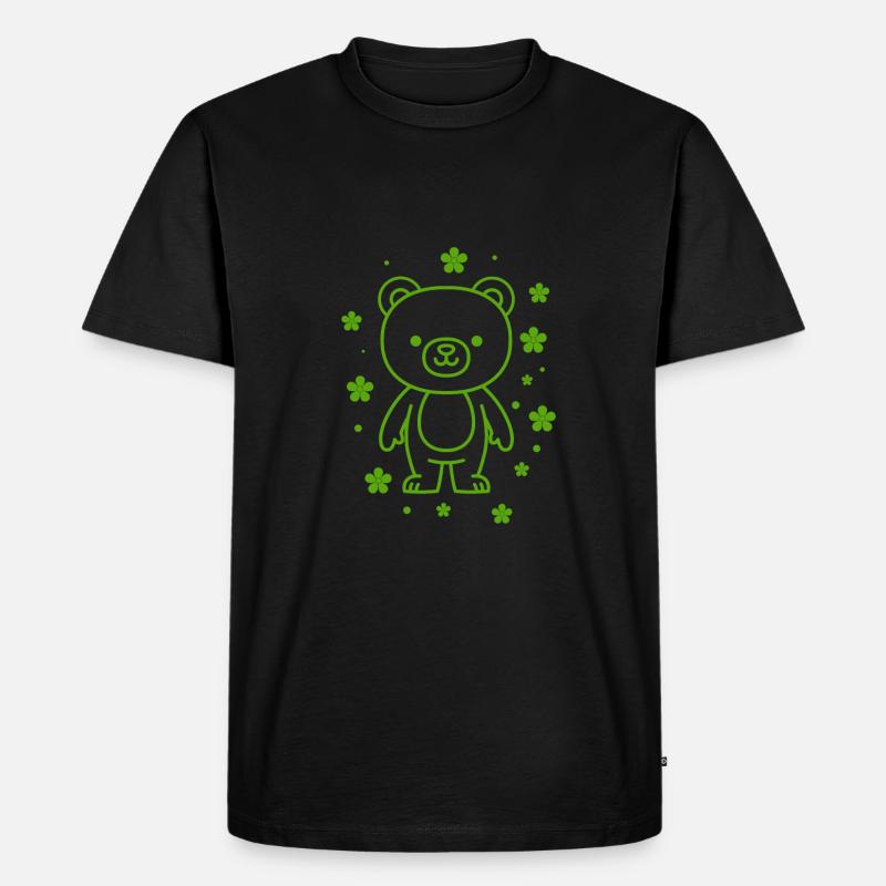 Teddybär - Männer Premium Bio T-Shirt - Schwarz