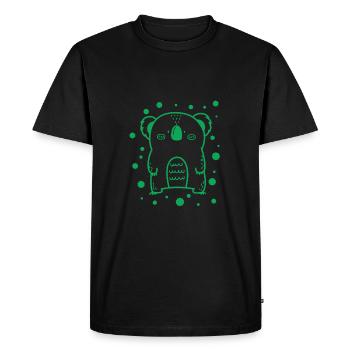 mignon petit panda - T-shirt Premium bio Homme - noir - Devant - Nico (187cm)