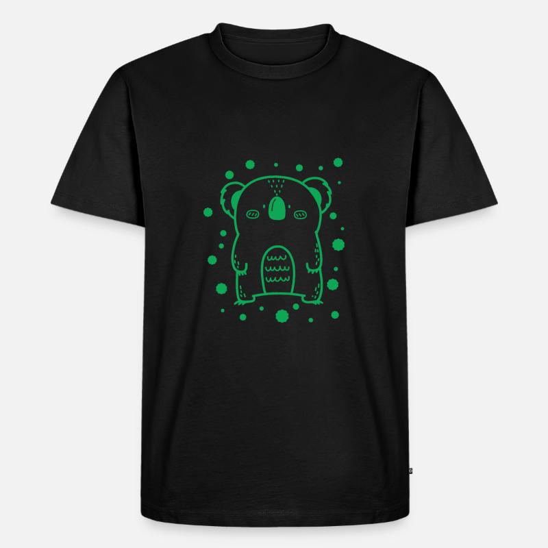 süßer kleiner Panda - Männer Premium Bio T-Shirt - Schwarz
