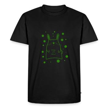 petit lapin - T-shirt Premium bio Homme - noir - Devant - Nico (187cm)